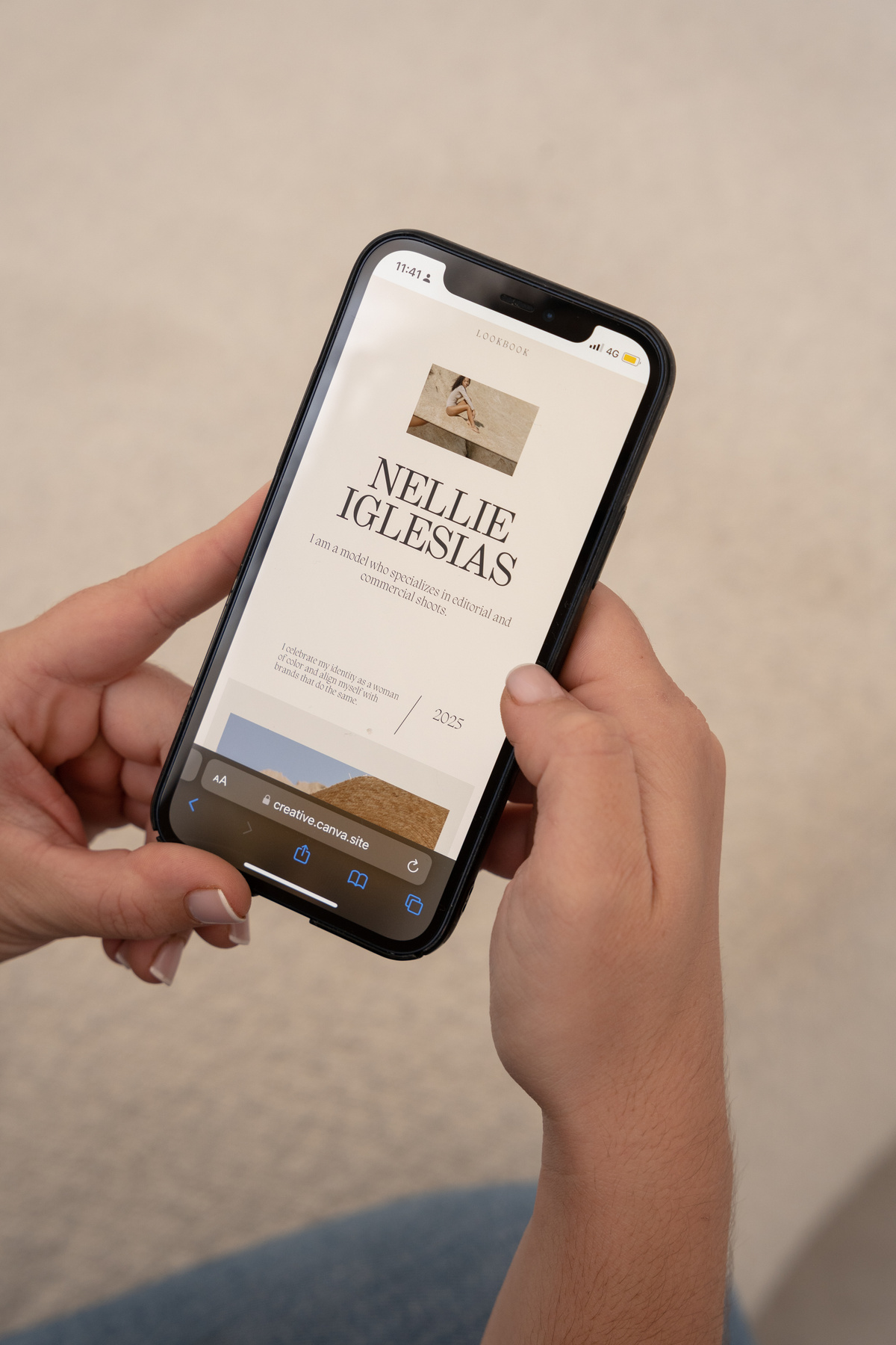 Branding Collaterals Person Holding Smartphone